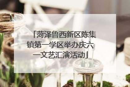 菏泽鲁西新区陈集镇第一学区举办庆六一文艺汇演活动