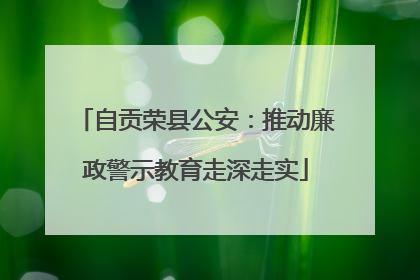 自贡荣县公安：推动廉政警示教育走深走实