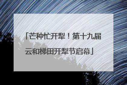 芒种忙开犁！第十九届云和梯田开犁节启幕