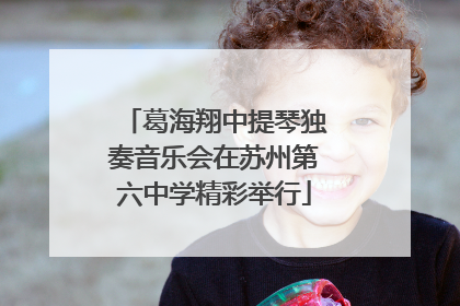 葛海翔中提琴独奏音乐会在苏州第六中学精彩举行