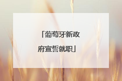 葡萄牙新政府宣誓就职