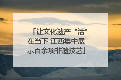 让文化遗产“活”在当下 江西集中展示百余项非遗技艺