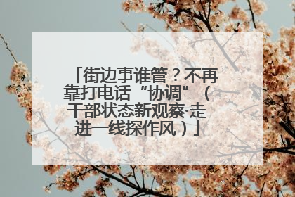 街边事谁管？不再靠打电话“协调”（干部状态新观察·走进一线探作风）