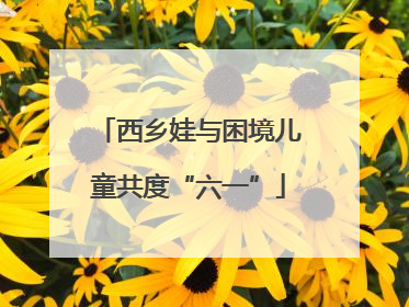 西乡娃与困境儿童共度“六一”