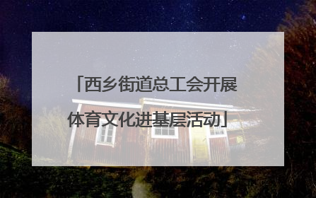 西乡街道总工会开展体育文化进基层活动