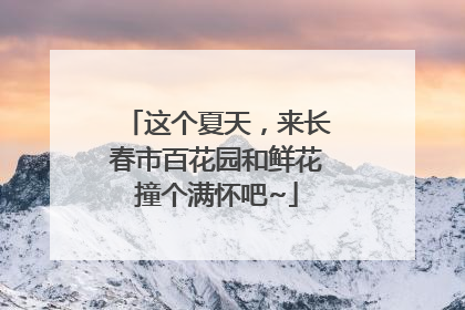 这个夏天，来长春市百花园和鲜花撞个满怀吧~