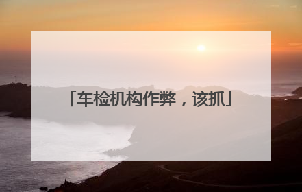 车检机构作弊，该抓