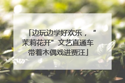 边玩边学好欢乐，“茉莉花开”文艺直通车带着木偶戏进贾汪