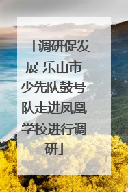 调研促发展 乐山市少先队鼓号队走进凤凰学校进行调研