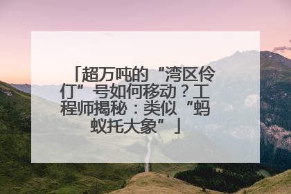 超万吨的“湾区伶仃”号如何移动？工程师揭秘：类似“蚂蚁托大象”