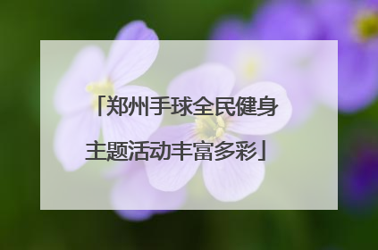 郑州手球全民健身主题活动丰富多彩