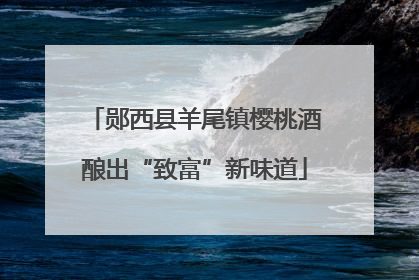 郧西县羊尾镇樱桃酒酿出“致富”新味道