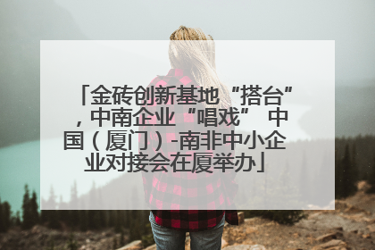 金砖创新基地“搭台”，中南企业“唱戏” 中国（厦门）-南非中小企业对接会在厦举办