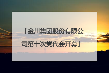 金川集团股份有限公司第十次党代会开幕