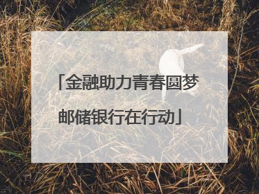 金融助力青春圆梦邮储银行在行动