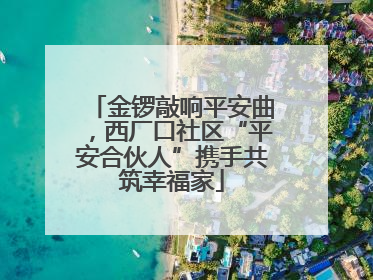 金锣敲响平安曲，西厂口社区“平安合伙人”携手共筑幸福家