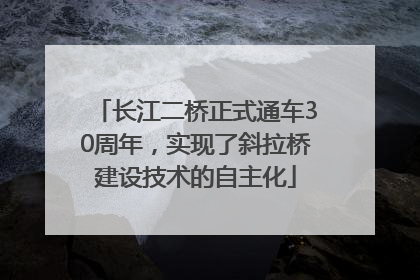 长江二桥正式通车30周年，实现了斜拉桥建设技术的自主化