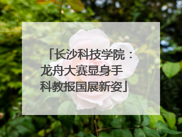 长沙科技学院：龙舟大赛显身手 科教报国展新姿