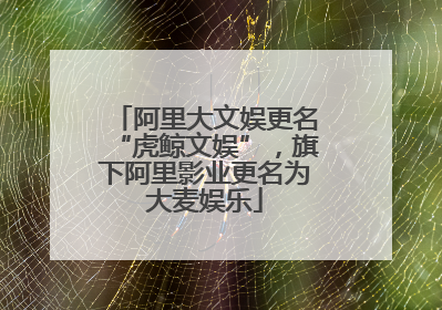 阿里大文娱更名“虎鲸文娱”，旗下阿里影业更名为大麦娱乐