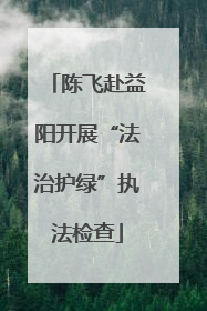 陈飞赴益阳开展“法治护绿”执法检查
