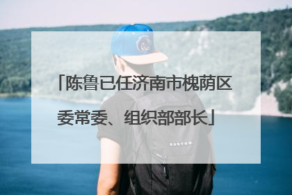 陈鲁已任济南市槐荫区委常委、组织部部长