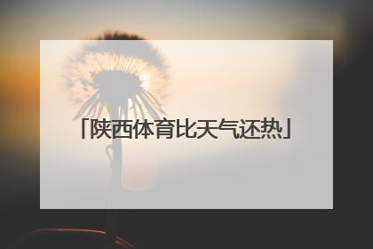 陕西体育比天气还热