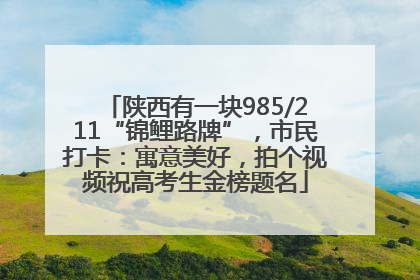 陕西有一块985/211“锦鲤路牌”，市民打卡：寓意美好，拍个视频祝高考生金榜题名