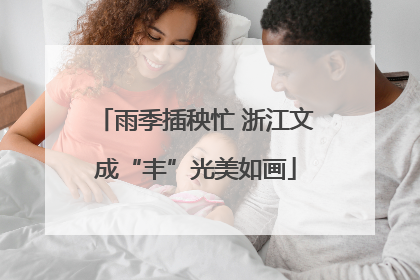 雨季插秧忙 浙江文成“丰”光美如画