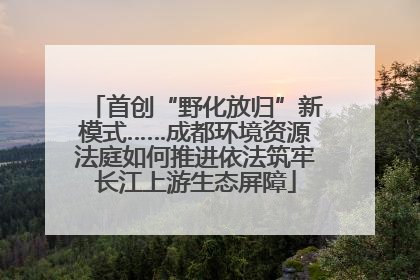 首创“野化放归”新模式……成都环境资源法庭如何推进依法筑牢长江上游生态屏障