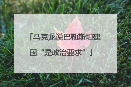 马克龙说巴勒斯坦建国“是政治要求”