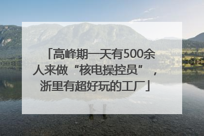 高峰期一天有500余人来做“核电操控员”，浙里有超好玩的工厂
