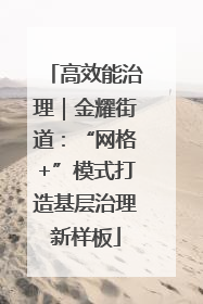 高效能治理｜金耀街道：“网格+”模式打造基层治理新样板