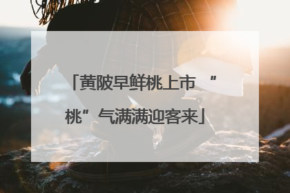 黄陂早鲜桃上市 “桃”气满满迎客来