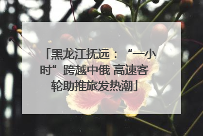 黑龙江抚远：“一小时”跨越中俄 高速客轮助推旅发热潮