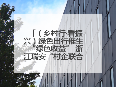（乡村行·看振兴）绿色出行催生“绿色收益” 浙江瑞安“村企联合体”促共富