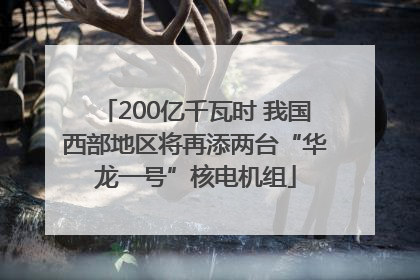 200亿千瓦时 我国西部地区将再添两台“华龙一号”核电机组