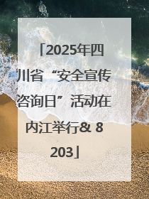 2025年四川省“安全宣传咨询日”活动在内江举行& 8203