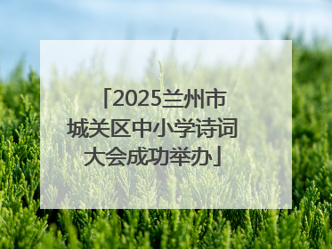 2025兰州市城关区中小学诗词大会成功举办