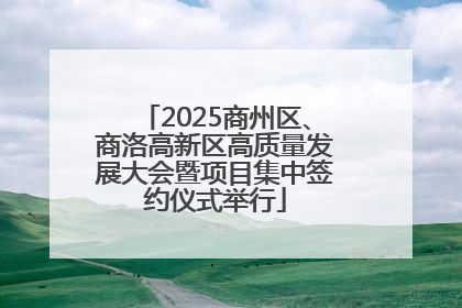 2025商州区、商洛高新区高质量发展大会暨项目集中签约仪式举行