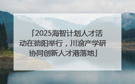 2025海智计划人才活动在德阳举行，川渝产学研协同创新人才港落地