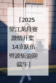 2025望江龙舟赛激情开桨 14支队伍劈波斩浪迎端午