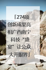 274项创新成果亮相广西南宁 科技“盛宴”让公众大开眼界