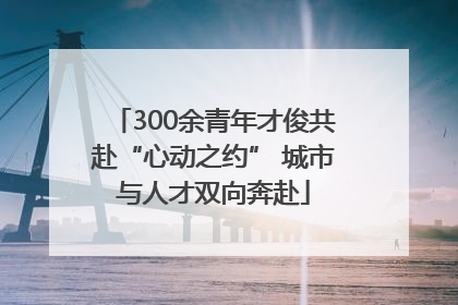 300余青年才俊共赴“心动之约” 城市与人才双向奔赴