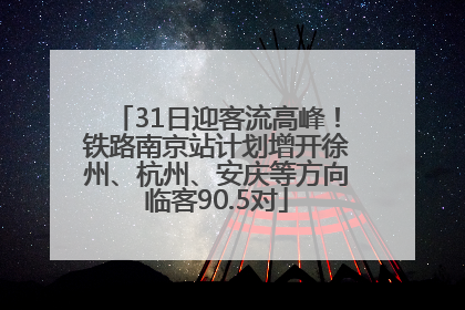 31日迎客流高峰！铁路南京站计划增开徐州、杭州、安庆等方向临客90.5对