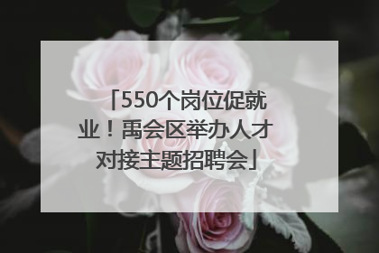 550个岗位促就业！禹会区举办人才对接主题招聘会