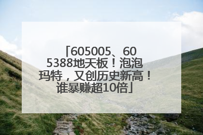 605005、605388地天板！泡泡玛特，又创历史新高！谁暴赚超10倍