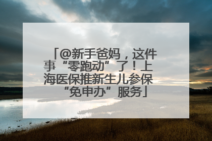 @新手爸妈，这件事“零跑动”了！上海医保推新生儿参保“免申办”服务